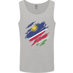 Torn Namibia Flag Namibian Day Football Mens Vest Tank Top