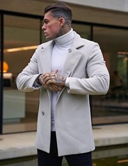 Men High-Neck Mock Turtleneck Solid Undershirt Long Sleeve Ultra-Soft Pullover