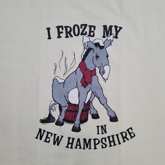Vintage 1989 Funny Donkey Shirt Large 21×28 New-Hampshire