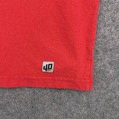 Duluth Trading 40 Grit Shirt Mens XL Red Henley Short Sleeve Cotton Standard Fit