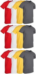 BILLIONHATS 4 Pack T-Shirts – Size 7X – Plus Size Men’s Solid Colors Cotton