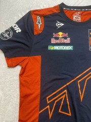 Red Bull KTM Factory Racing Team Shirt Mens Large Navy Orange Motocross FMF Tee