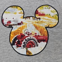 Farmall Mickey Ears Tee Shirt 3XL Farmall Winter Scene Mickey Mouse Ears