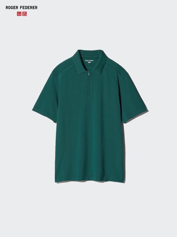 UNIQLO x ROGER FEDERER XS-4XL Dry-EX Half-Zip Polo Shirt Men 3 Colors 482306 NWT