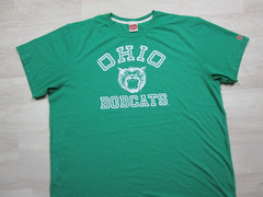 Homage Ohio University Bobcats T Shirt Adult (2XL) Retro College Print Mascot