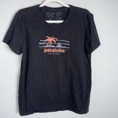 Patagonia Pataloha Short Sleeve T Shirt-Black-Organic Cotton-Medium