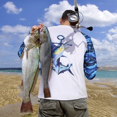 Men’s Long Sleeve Fishing Shirts UPF 50 UV Protection Sun Guard T-Shirts for