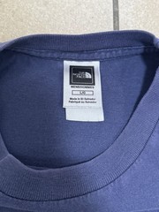 The North Face Men’s Blue Knit Double-Sided Graphic Logo Crew Neck T-Shirt L