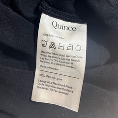 Quince Men 100% Merino Wool All-Season Base Layer XL Black Short Sleeve Tshirt