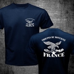New France Troupes de Montagne Chasseurs Alpins Mountain Brigade Army T-shirt