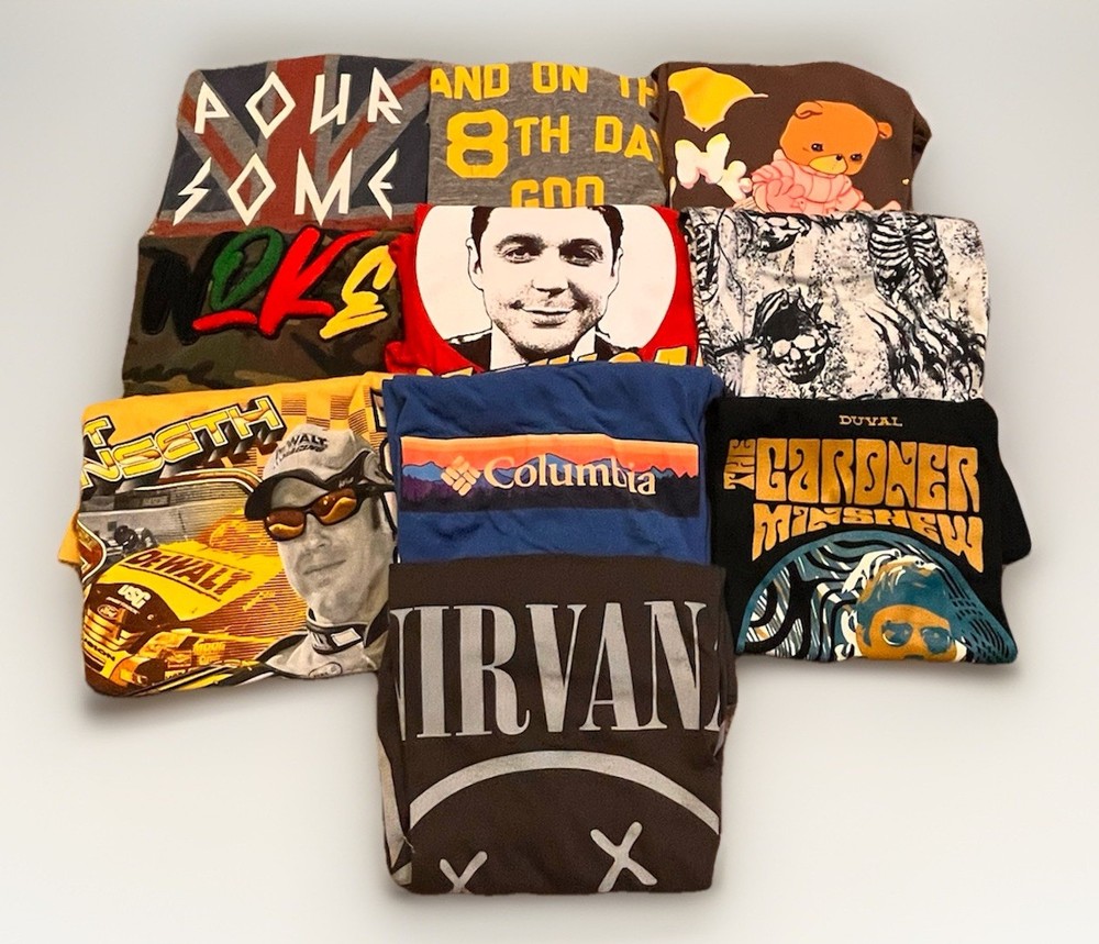 Bundle Of 22 T-Shirts – Various Sizes & Brands – Columbia, Lacoste