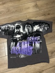 Nascar AOP Denny Hamlin Vintage Y2K Fed Ex Racing Streetwear Rare Tee Size XL