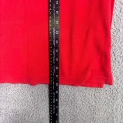 Ralph Lauren Mens Turtleneck Long Sleeve Shirt Red Cotton Pony Logo Large L