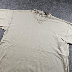 Vintage Russell Athletic Shirt Mens XL Beige Pro Cotton Blank Crew Tee Made USA