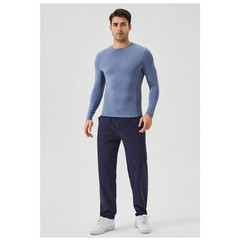 Men’s Autumn Fitness Long Sleeve Clothes Outdoor High Stretch Form Fitting Top