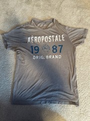 Aeropostale 1987 Orig Brand Graphic Tee Gray Blue Men’s Medium Y2K
