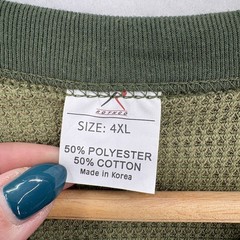 Rothco Shirt Mens 4XL Green Camo Thermal Long Sleeve Crew Neck Military Rugged