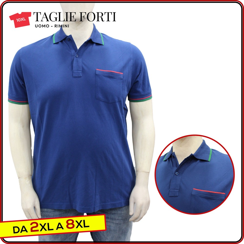 men’s short sleeve cotton polo shirt with collar PLUS SIZES from 2xl to 10xl