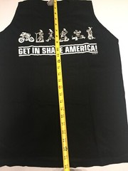 Get In Shape America Cal Cru Sleeveless Shirt Black Adult Medium