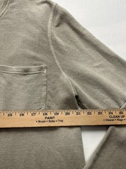 Toad&Co Shirt Mens XL Beige Long Sleeve Hemp Organic Cotton Pocket Modfield Crew