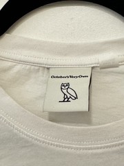 OVO Drake T shirt Owl Logo White Cotton Mens Size L October’s Very Own