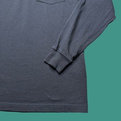 Carhartt Long Sleeve Henley T Shirt Small Black Pocket Outdoor Workwear Utility