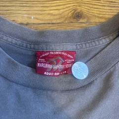Vtg 90s Marlboro Country Store Cowboy Horse Western Rodeo Pocket T Shirt XL Fade