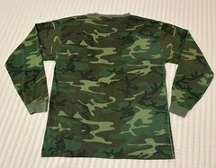 Vtg Ace Sportswear Shirt Woodland Camo Pocket Single Stitch USA Made 90s Large
