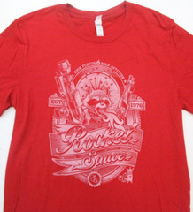 Medium Canvas Rocket Sauce Red Graphic Tee T-Shirt Top Short Sleeve Mans 1398