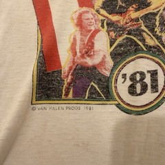 Vintage 1981 Van Halen World Wide Tour Band Tee Shirt Size MEDIUM