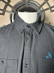 Santa Cruz Skateboard Longsleeve Button Up Shirt Screaming Hand Utility Black