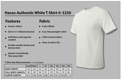 New Hanes t-shirts, White Size 4XL Adult, Unisex 100% Cotton Authentic-T 5250