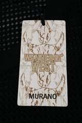 Murano Wanderin West Mesh Tank Top XXL Black Sleeveless Knit NWT