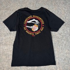 Vans Graphic T-Shirt Mens M Black Carefree Guaranteed Skeleton Custom 100 Cotton
