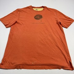 Tommy Bahama Relax Shirt Mens Medium Orange Pima Cotton Downshift Graphic Tee