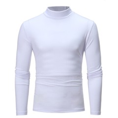 Zonbailon men’s t-shirt solid color quick dry warm thickened bottomed shirt