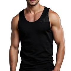 Men Black Vest 3 -6 -12 Pack Cotton Summer Tank Top Gym Plain Boys Vests S -3XL