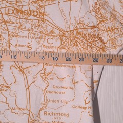 VINTAGE Kentucky The Great Outdoors Map USED Shirt (XL, Single Stitch, AOP)