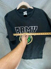 Army Shirt Adult Large Black Spell Out Logo Pullover Tee Mens