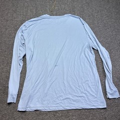 32 Degrees Cool Long Sleeve Shirt Mens XL Blue Gray Performance Mesh Crew Neck
