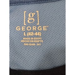 George Blue Short Raglan Sleeves Men’s Shirt Large Lightweight