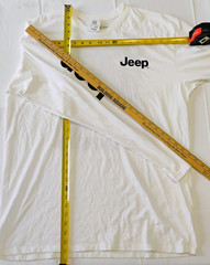Jedco Mens 2XL Jeep Shirt White Long Sleeve American Flag 4×4 Offroad USA-1 NWT
