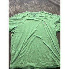 Polo Ralph Lauren Men’s Green V Neck T Shirt XL TG Classic Fit Cotton