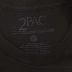 2Pac Tupac Rap Short Sleeve Graphic Crew Neck T Shirt Mens Size XL Black