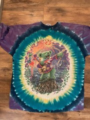 Vintage 90s Grateful Dead Shirt St. Saint Stephen Bear Tie Dye Hippie Band Tee