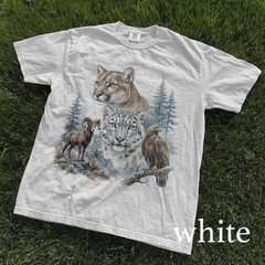 Cougar Mountain Wildlife Graphic Comfort Tee Shirt Nature Animal