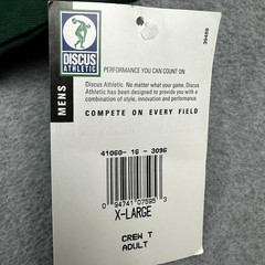 Vintage Discus Athletic Shirt Mens XL Green Cotton Crew Neck Blank Tee 90s