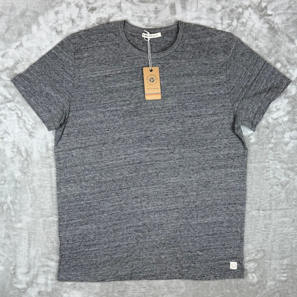 Marine Layer Signature Crewneck Tee T-Shirt Mens Medium Heather Gray Soft NWT