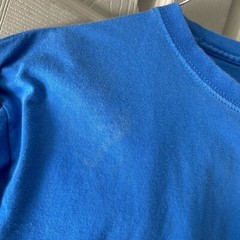 High Cotton MENS SS Cotton Blue T Shirt Front Pocket SZ Medium FLAW