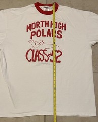 Vtg 90s North High Polars Ringer Shirt XXL Minneapolis School Track PE Grunge 80